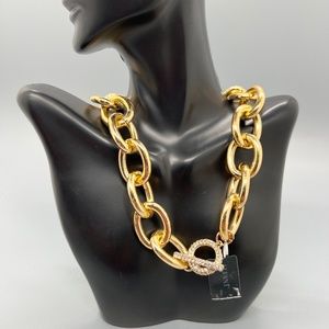 Alfani Gold Plated Crystal Toggle 18” Necklace